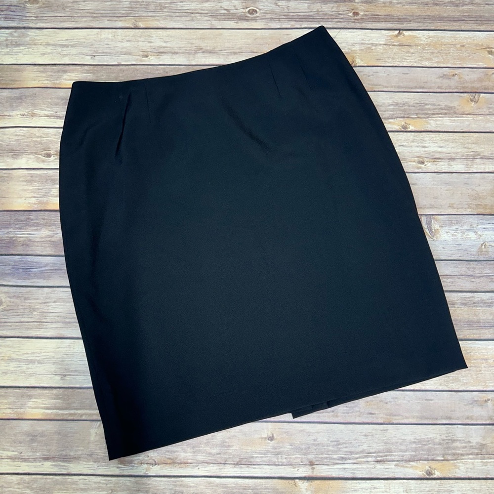 Le Suit Petite women's straight Pencil skirt black zip closure Plus size 16P